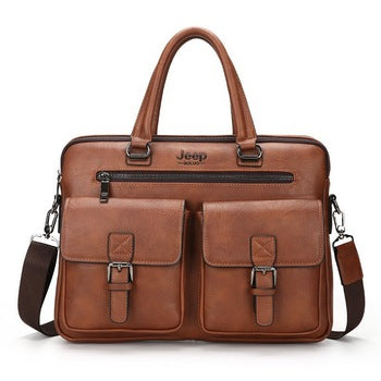 Waterproof Business Leather Handbag For Men