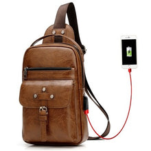 Load image into Gallery viewer, Chest Shoulder Leather Bag