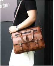 Load image into Gallery viewer, Waterproof Business Leather Handbag For Men