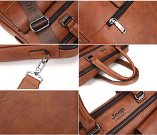 Load image into Gallery viewer, Waterproof Business Leather Handbag For Men