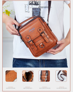 Waterproof Genuine Leather Crossbody shoulder bag for man