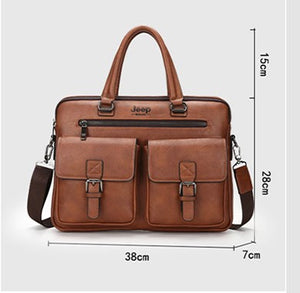 Waterproof Business Leather Handbag For Men