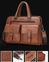 Load image into Gallery viewer, Waterproof Business Leather Handbag For Men