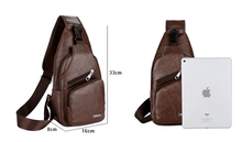 Load image into Gallery viewer, Crossbody Chest Leather bag for men