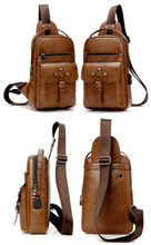 Load image into Gallery viewer, Chest Shoulder Leather Bag