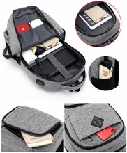 Load image into Gallery viewer, Laptop backpack with USB charging port
