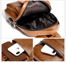 Load image into Gallery viewer, Chest Shoulder Leather Bag