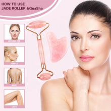 Load image into Gallery viewer, Quartz Face Roller with Gua Sha kit