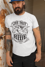 Load image into Gallery viewer, Live Fast Ride Free - Distressed Design T-shirt